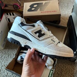 New Balance 550 Men's White and Black Sneakers